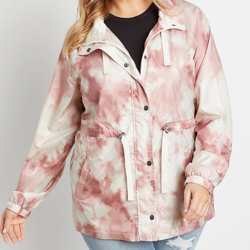Pink Marled Windbreaker